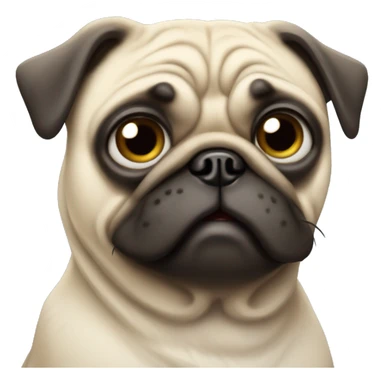 Golfing pug sticker
