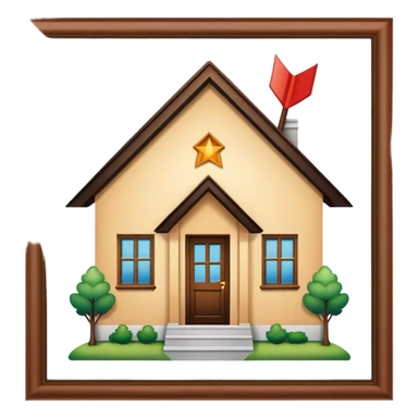 the arrow going up behind the house sticker