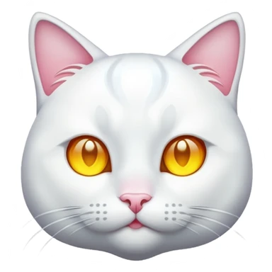 white cat luminous sticker