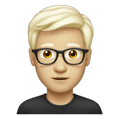 designer-black-albino-man sticker