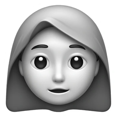 🤫 turn this emoji in black and white sticker