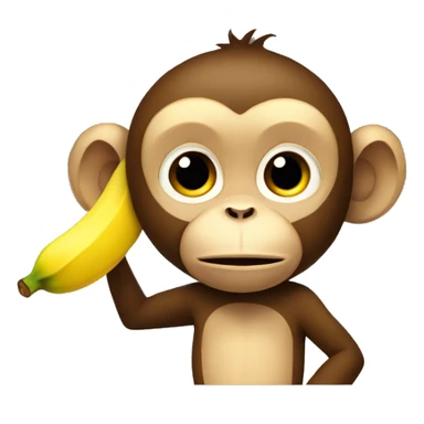 monkey with banana sticker