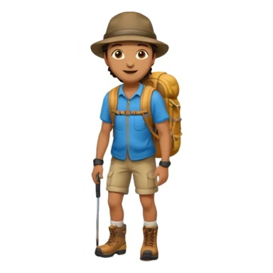 Hiker with backpack sticker