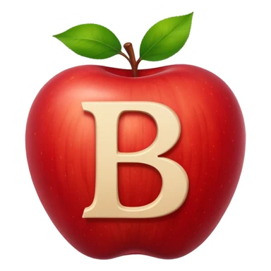 Empty apple like o with letter B in the midlle sticker