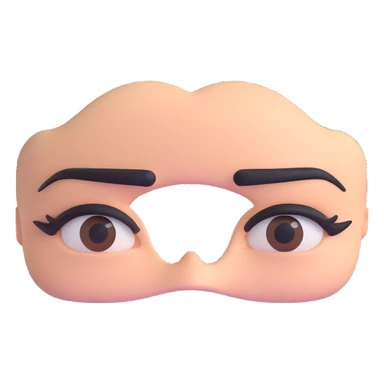 floating eyebrows, no face sticker