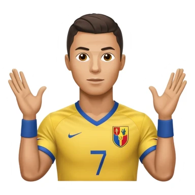 Cristiano ronaldo in Romanian jersey sticker