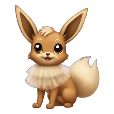 eevee in a tulle skirt sticker
