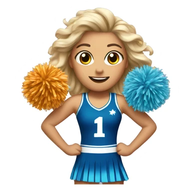 Cheerleader with Pon poms sticker