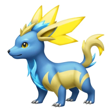 Manectric-Electrike-Yamper-Bolthund-Fakémon-hybrid-creature (full body)  sticker