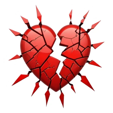 shattered heart sticker