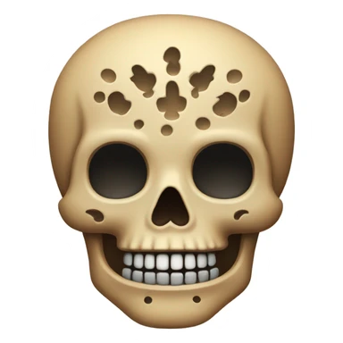 calavera con huesos  sticker