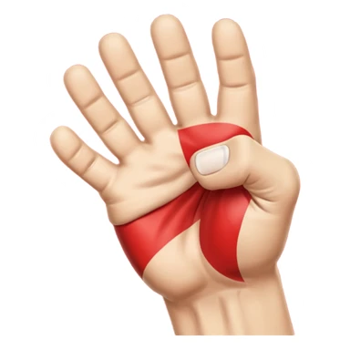 Saitama red hand punch sticker