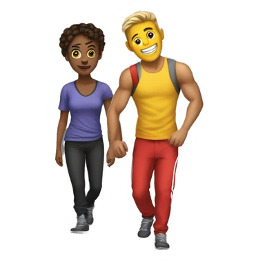 Combine these two emojis👙🚶‍♀️‍➡️ sticker