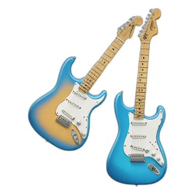 Blue fender Stratocaster guitar sticker