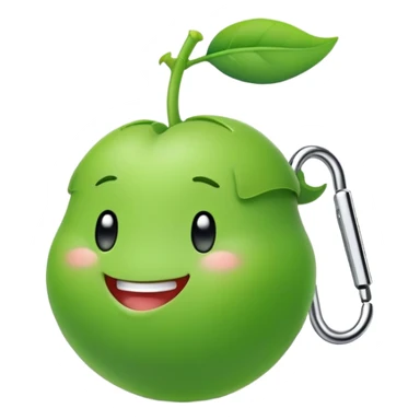 happy green pea wearing airpods sticker