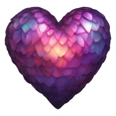 dark warm iridescent SCALE heart sticker