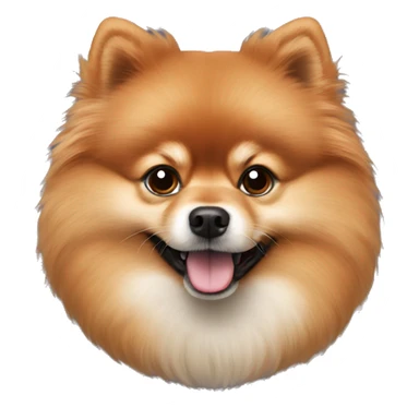 Realistic red Pomeranian  sticker