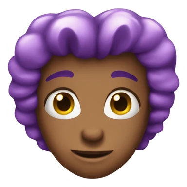 Purple sparkling heart sticker