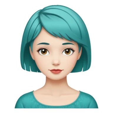 Teal hugs short hair women with Belles wording sticker