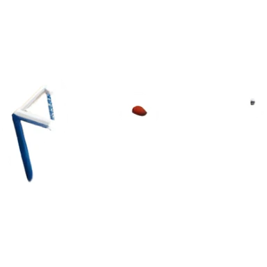 A mini-football match in an indoor sports hall with wooden flooring and clear field markings. The scene shows a vibrant game in action, with players positioned on the court, the goalposts visible, and the atmosphere filled with energy and focus. sticker