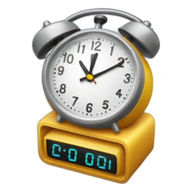 Alarm clock with headphones sticker