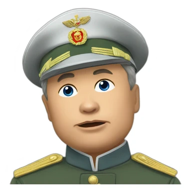 Putin kissing Shoigu sticker