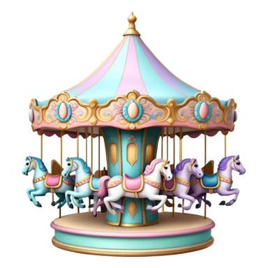 Pastel carousel sticker