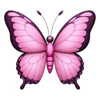 pink butterfly with bow  sticker