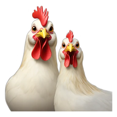 two american bresse chickens sticker