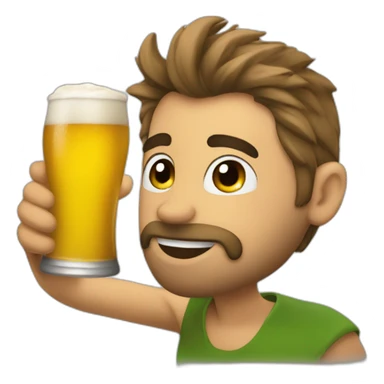 Jef besos drink a beer sticker