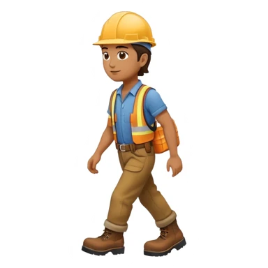 labor worker walking sticker