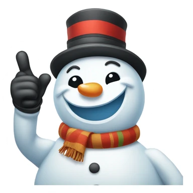 Snow man thumbs up  sticker