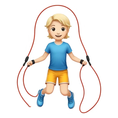 child jumping rope sticker