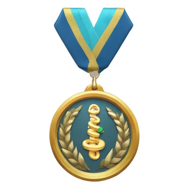medal consist metorite and snake sticker
