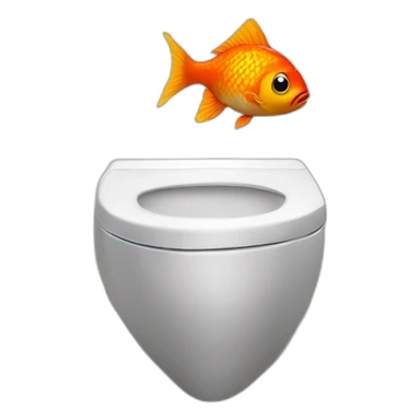 Poisson rouge dans des toilettes sticker