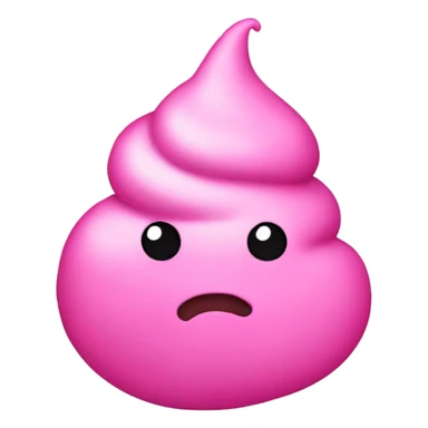 Pink poop emoji  sticker
