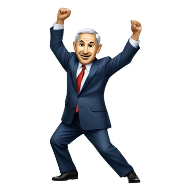 Benyamin Netanyahu dancing sticker