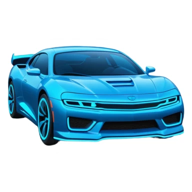 car with neon lighting sticker