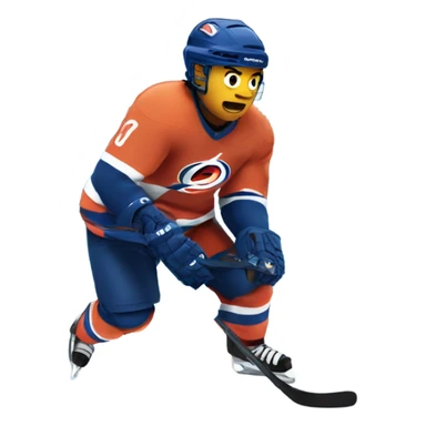 Hockey player with a hurricane in the background sticker
