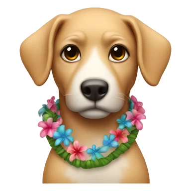 Sea life wearing Hawaiian flower necklace sticker
