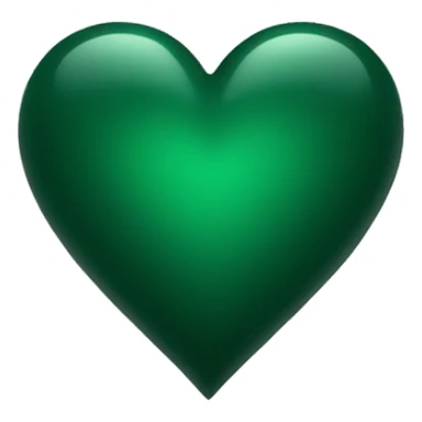 dark green heart sticker