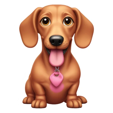 Pink wiener dog  sticker
