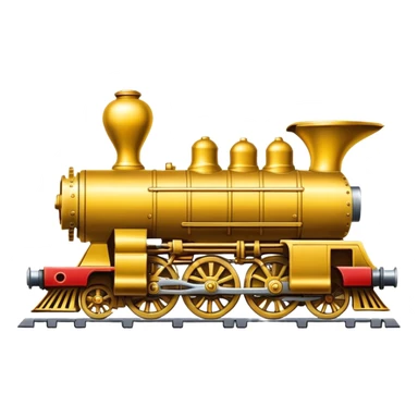 Golden locomotive pawn  sticker