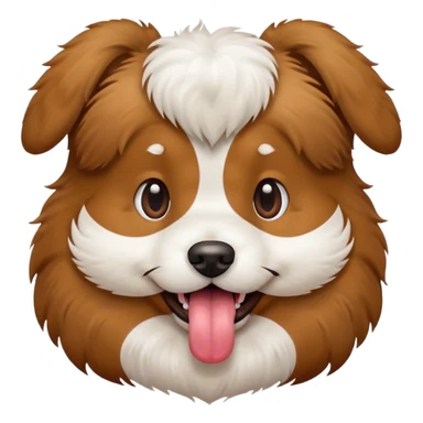 Realistic dog cute sticker