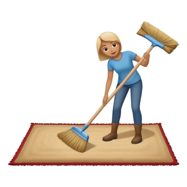 Lifting up a rug and sweeping  stuff under to hide things sticker
