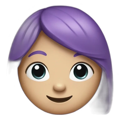 purple bunny sticker