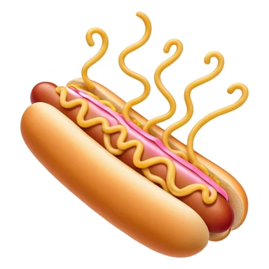 pink hot dog flying spaghetti  sticker
