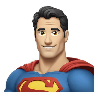 Portrait Superman with thumbs up and shirt like logo sticker
