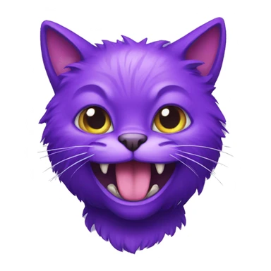 purple monster cat sticker