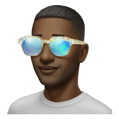 opal Crystal gemstone sunglasses sticker